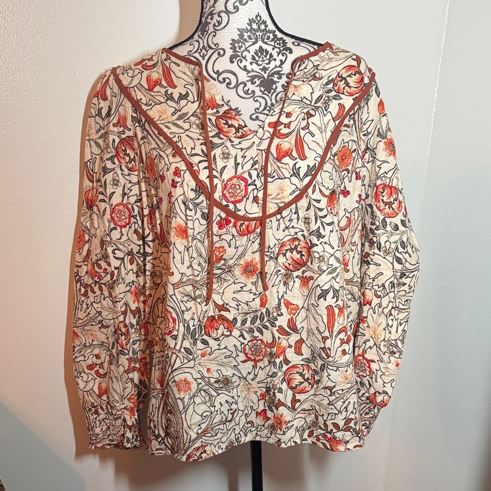 Matilda Jane Cream and Red Floral Blouse